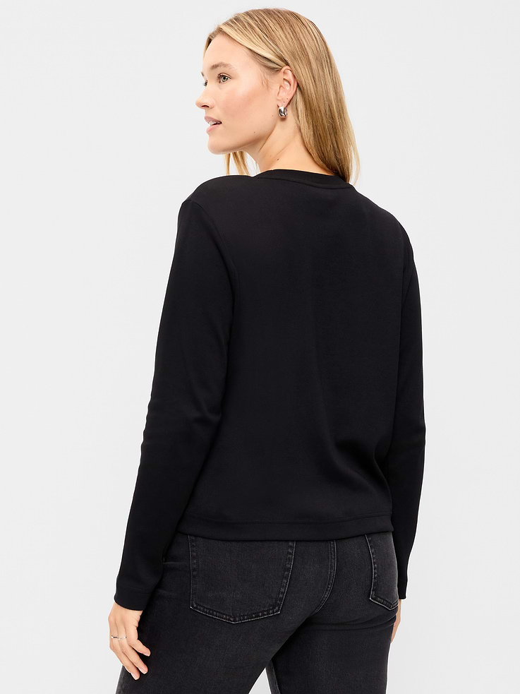 Image 6 of 8, Heavyweight Long-Sleeve Crew-Neck T-Shirt