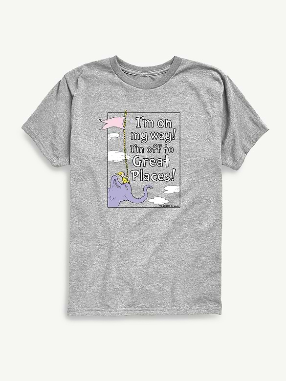 Dr Seuss On My Way To Great Places Short Sleeve T-Shirt For Toddler