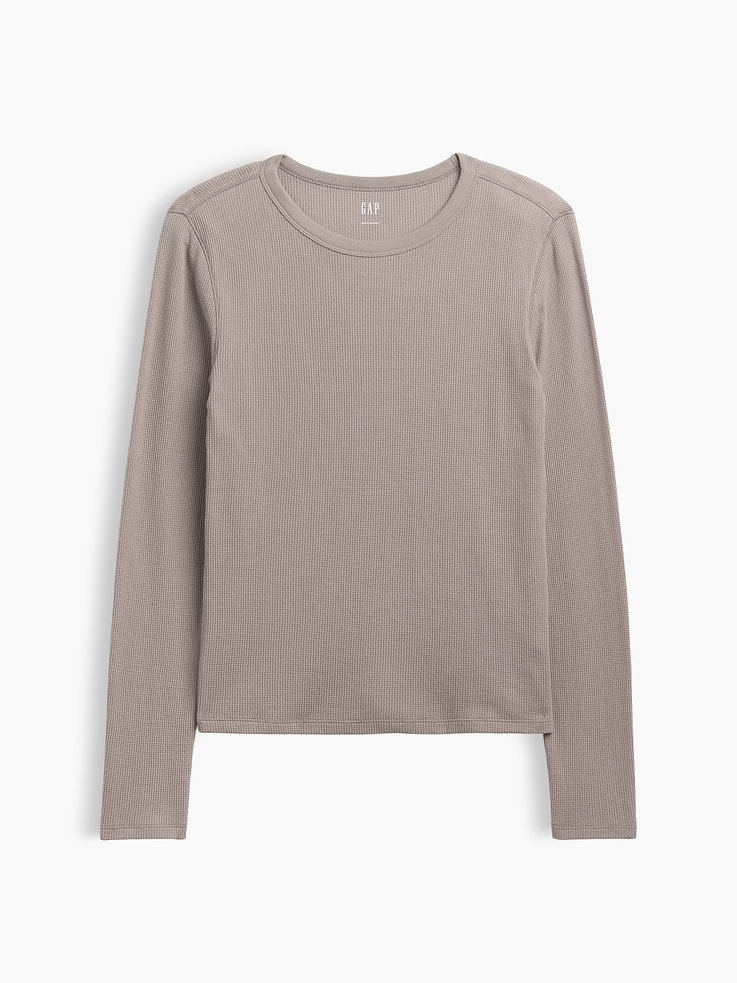 Image number 5 showing, Waffle-Knit Crewneck T-Shirt