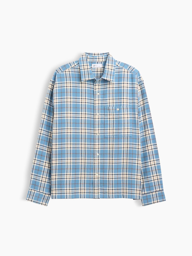 Image 5 of 5, Flannel Shirt in Boxy Fit