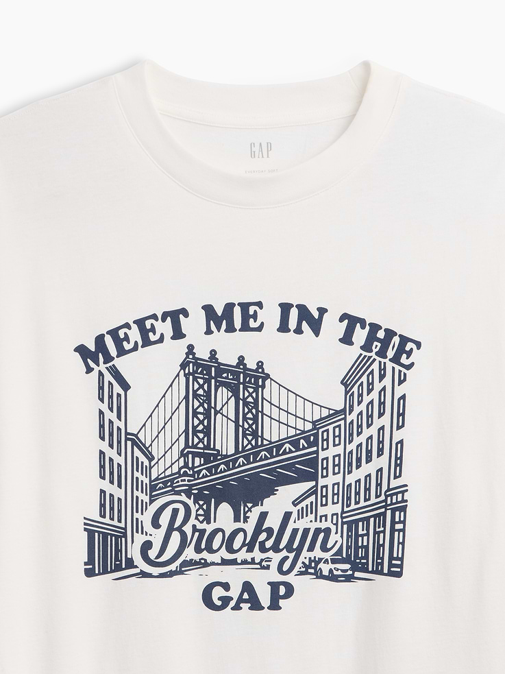Image 4 of 5, Everyday Soft Relaxed Gap NYC Graphic T-Shirt