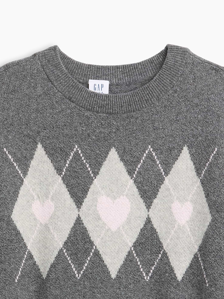Image 2 of 3, Kids CashSoft Relaxed Crewneck Sweater