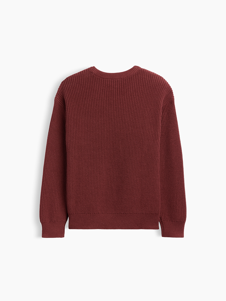 Image 3 of 3, Kids Relaxed Textured Crewneck Sweater