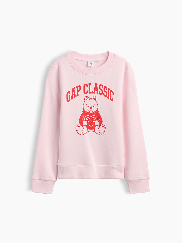 Image 1 of 3, This product is made with/contains 21% recycled polyester. Compared to virgin materials, using recycled materials helps reduce resource use and waste., Soft, comfy fleece., Long sleeves with banded cuffs., Crewneck., Graphic at front., Banded hem., Product #1178430