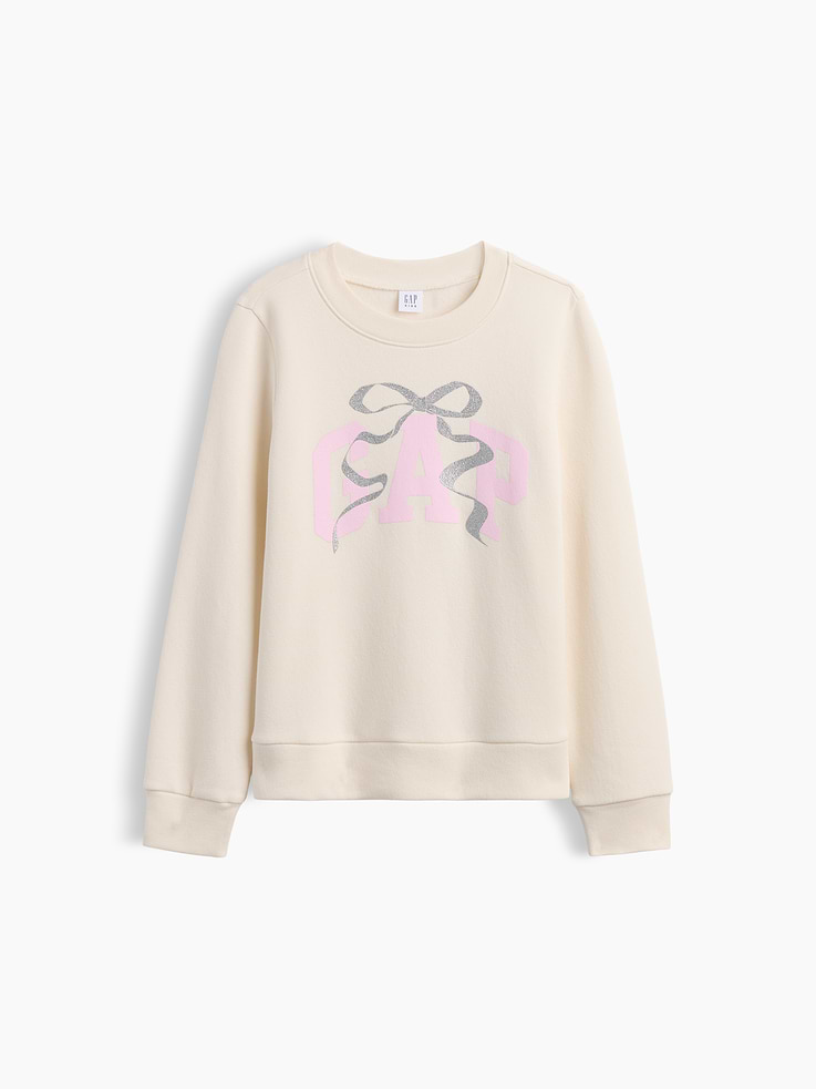 Image 1 of 3, This product is made with/contains 21% recycled polyester. Compared to virgin materials, using recycled materials helps reduce resource use and waste., Soft, comfy fleece., Long sleeves with banded cuffs., Crewneck., Graphic at front., Banded hem., Product #1178430