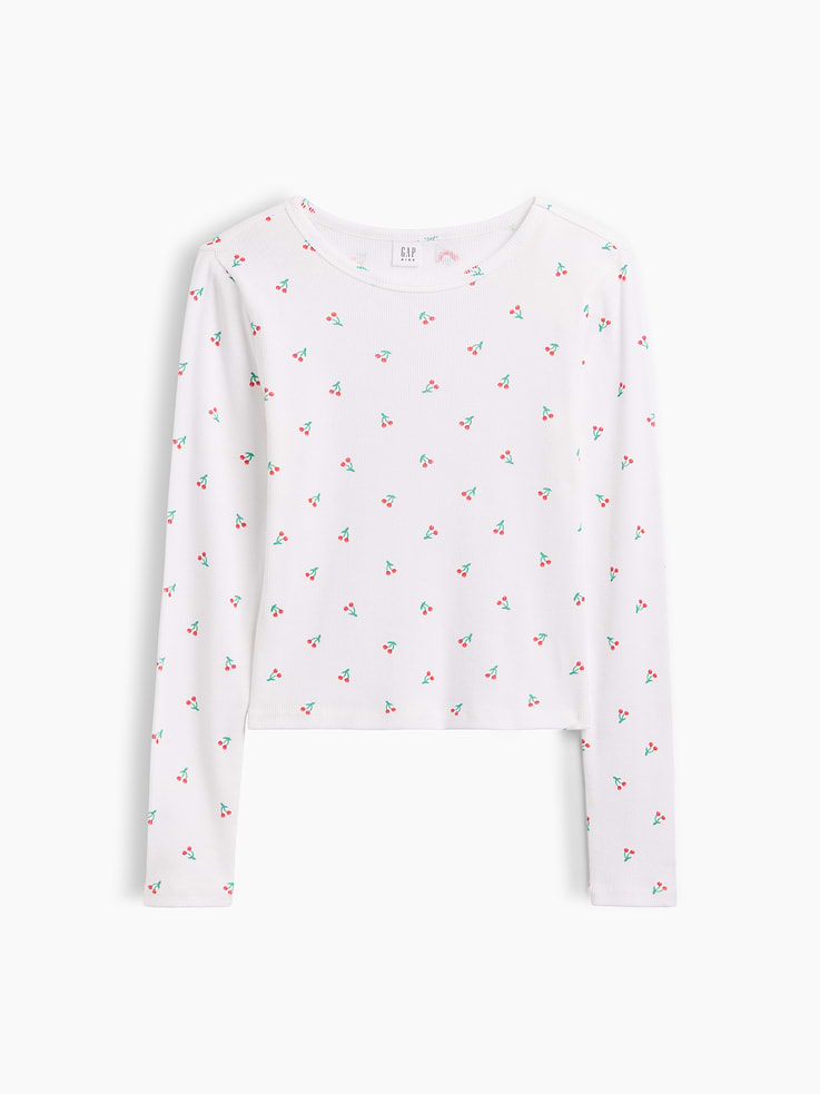 Image 1 of 3, Soft ribbed knit., Long sleeves., Crewneck., Select styles have graphic at front or allover print., Product #1178671