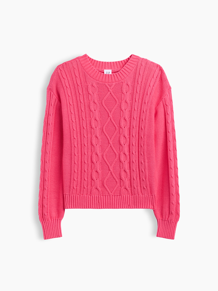 Image 1 of 3, Soft cotton knit., Dropped shoulder, long sleeves with ribbed cuffs., Ribbed crewneck., Ribbed hem., Product #1177986