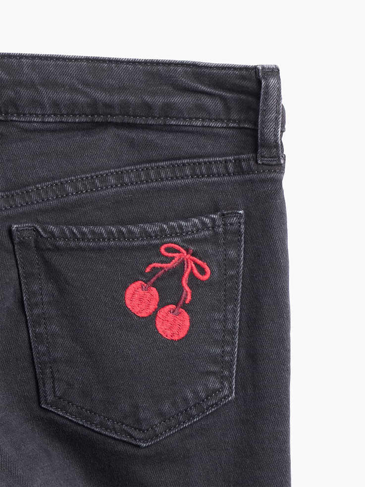 Image 2 of 3, Kids Embroidered Low Rise Boot Jeans