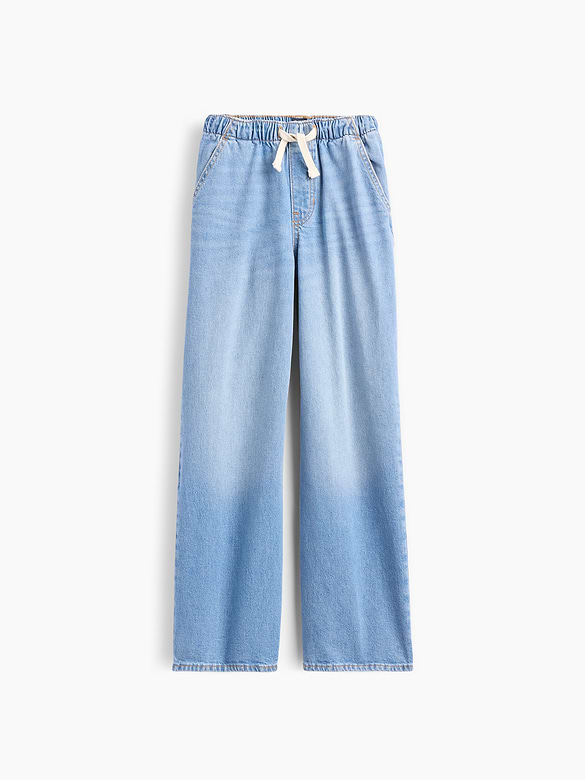 Kids Pull-On Wide-Leg Jeans