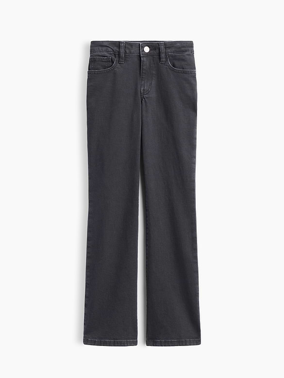 Kids Embroidered Low Rise Boot Jeans