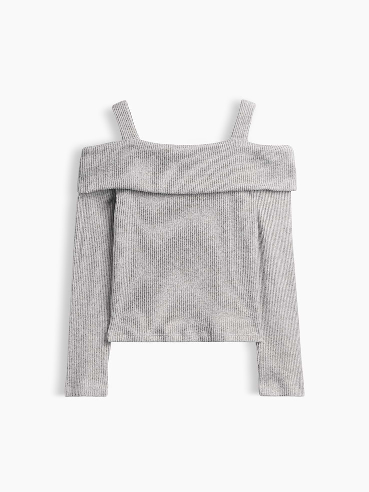 Image number 2 showing, Kids Off-Shoulder Rib Sweater Top