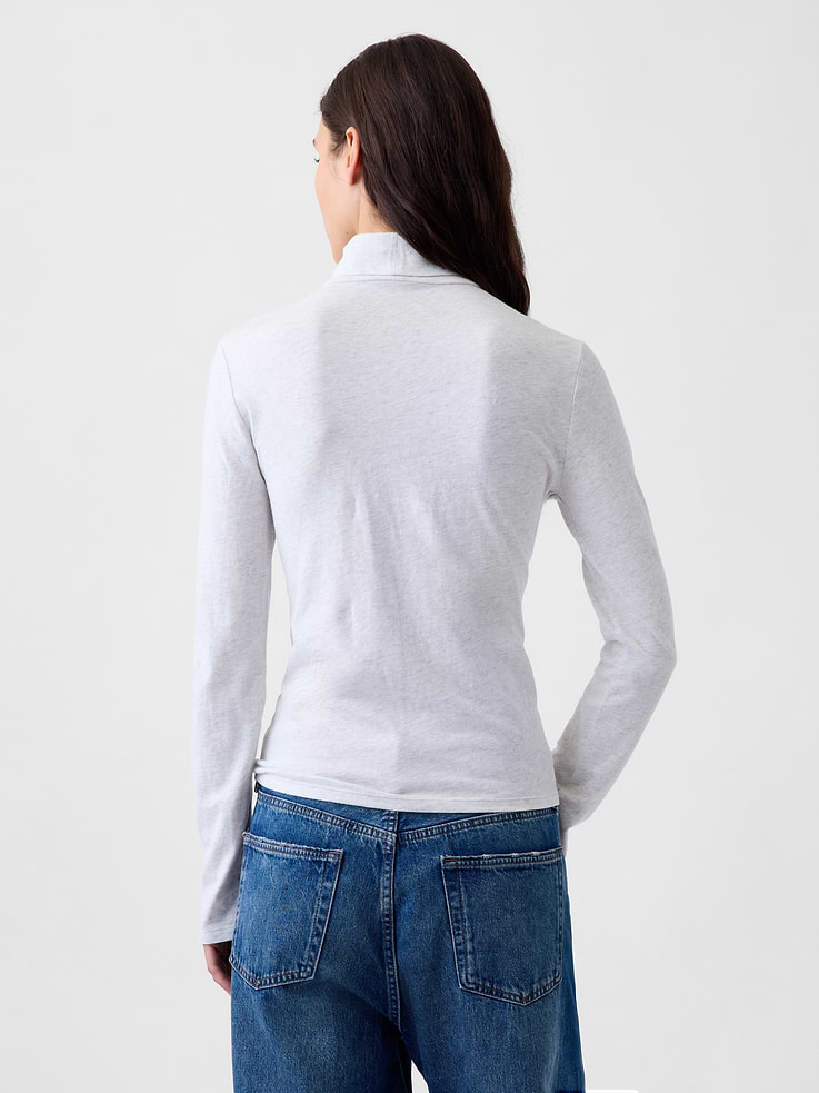 Image 3 of 6, 100% Cotton Authentic Turtleneck T-Shirt
