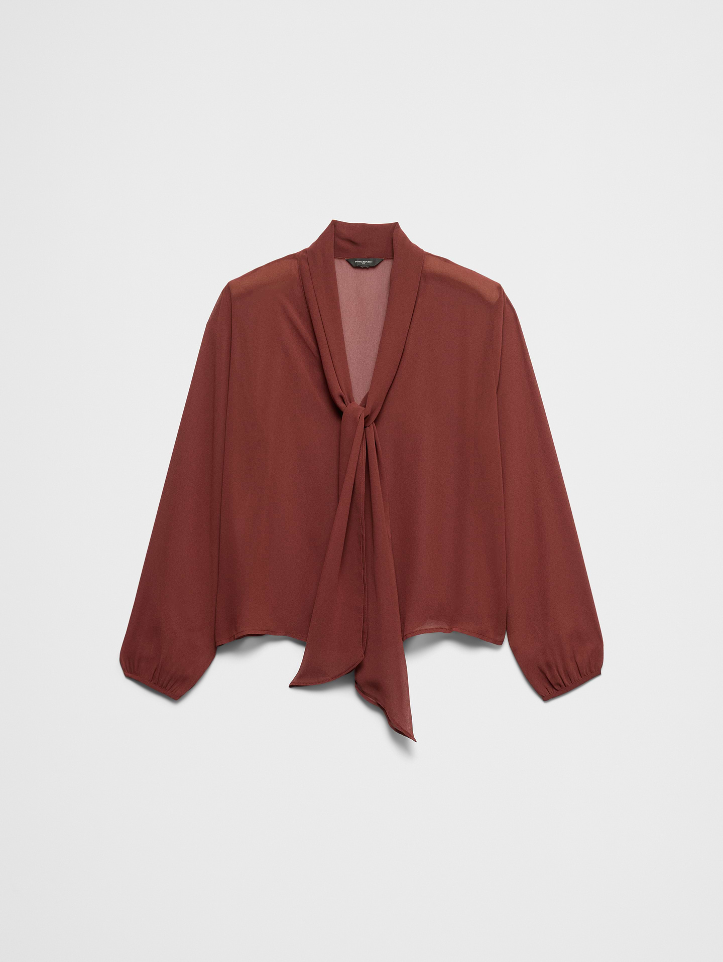 Image number 4 showing, Sheer Scarf-Neck Blouse