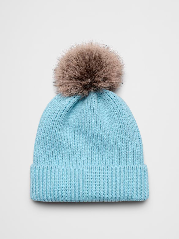 Ribbed Pom Beanie