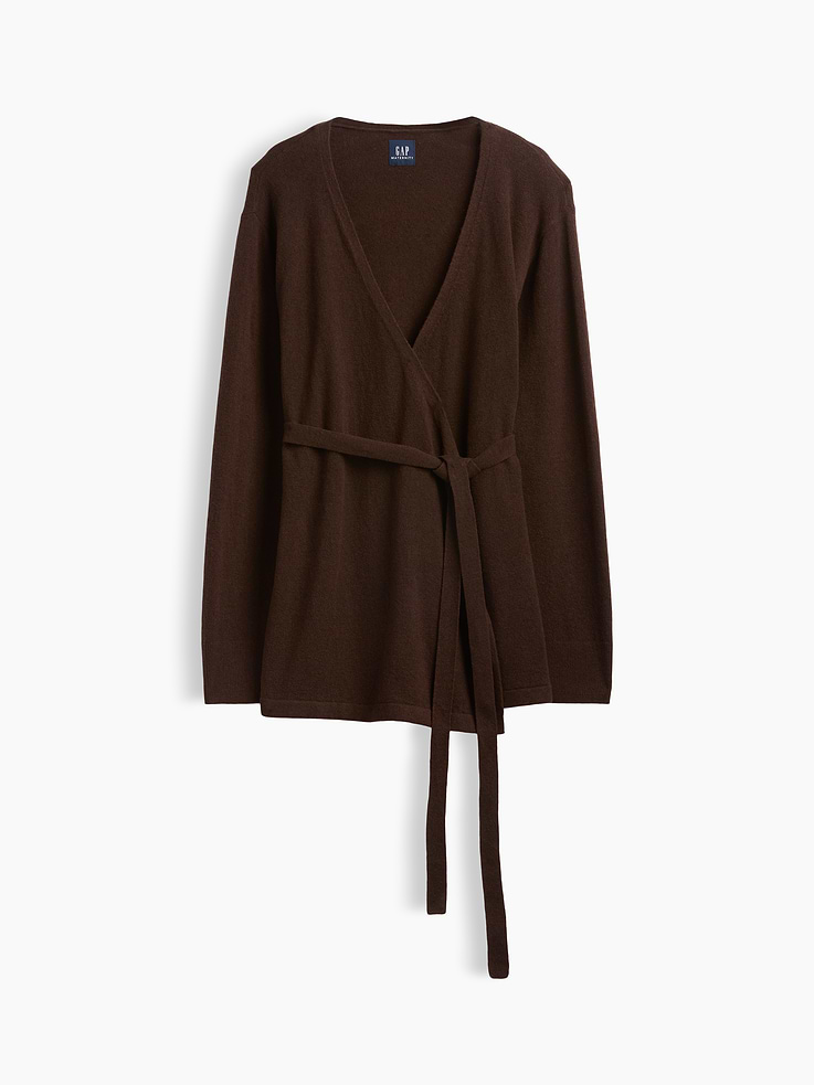 Image 5 of 5, Maternity CashSoft Wrap Cardigan Sweater