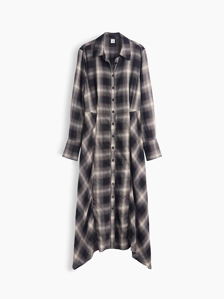 Image number 5 showing, Plaid Maxi Shirtdress