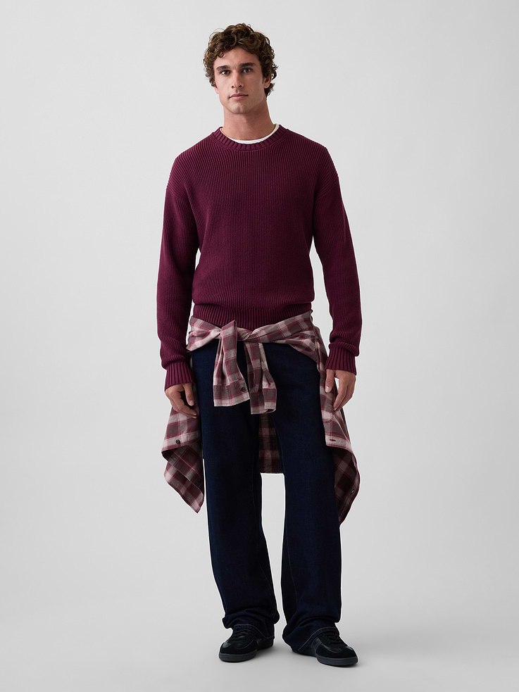 Image 2 of 5, Relaxed Shaker Sweater