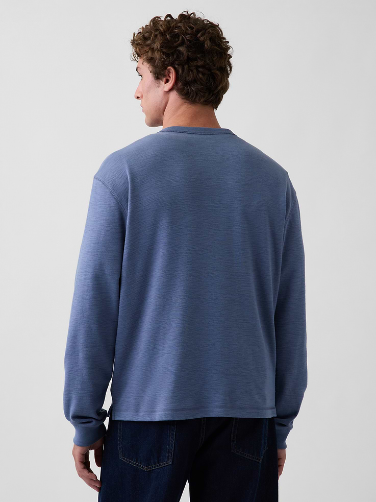 Image 3 de 5, T-shirt décontracté henley