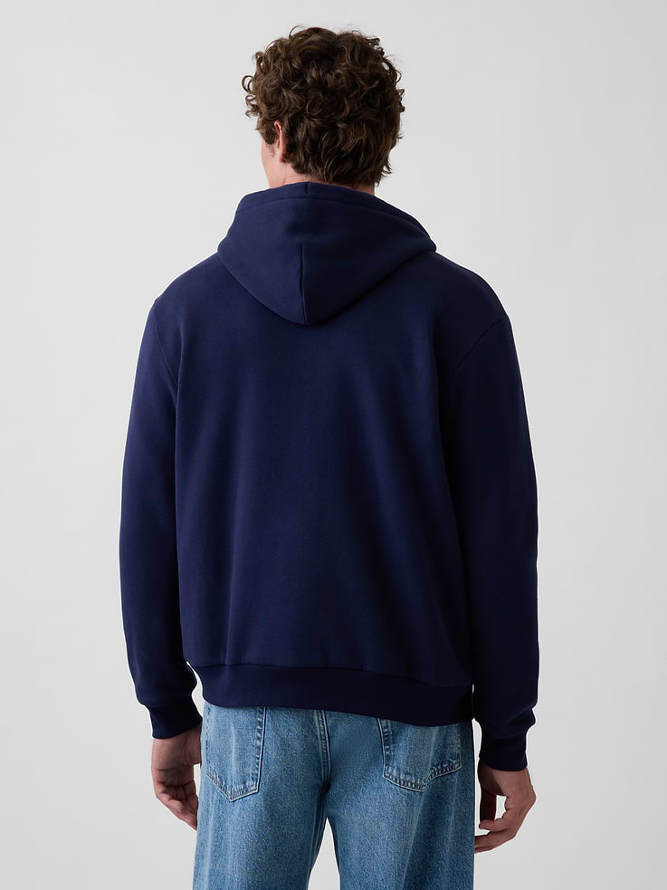 Image 3 of 5, VintageSoft Waffle-Lined Zip Hoodie