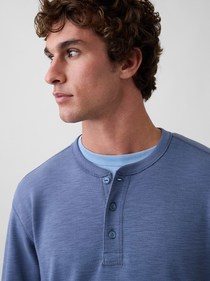 Image 4 de 5, T-shirt décontracté henley