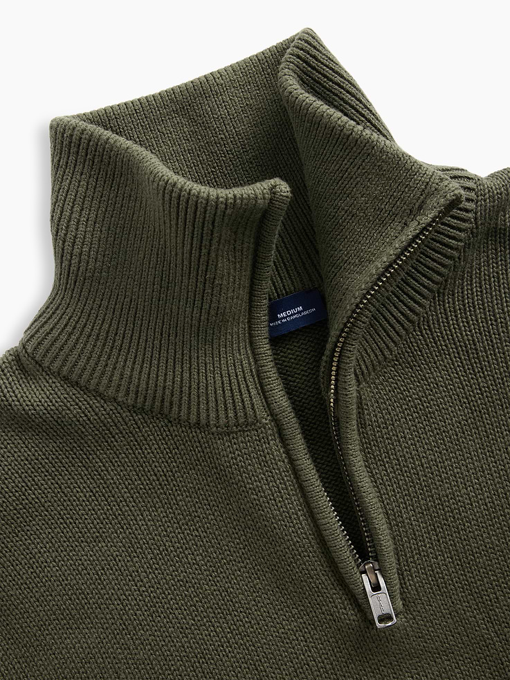 Image 4 of 5, Relaxed Quarter-Zip Sweater
