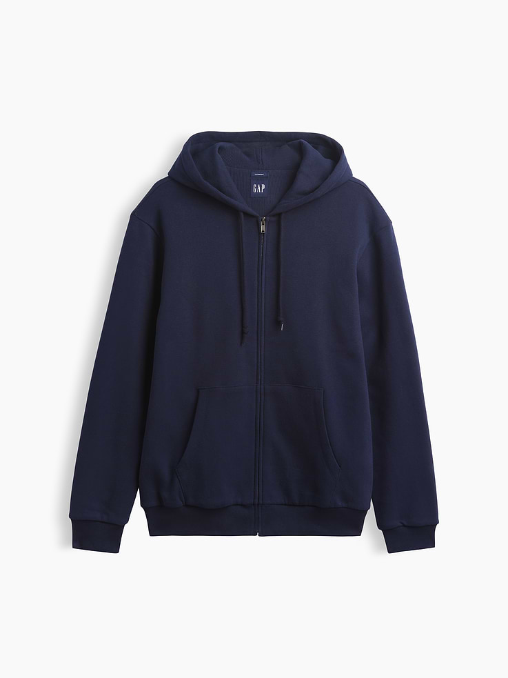 Image 5 of 5, VintageSoft Waffle-Lined Zip Hoodie