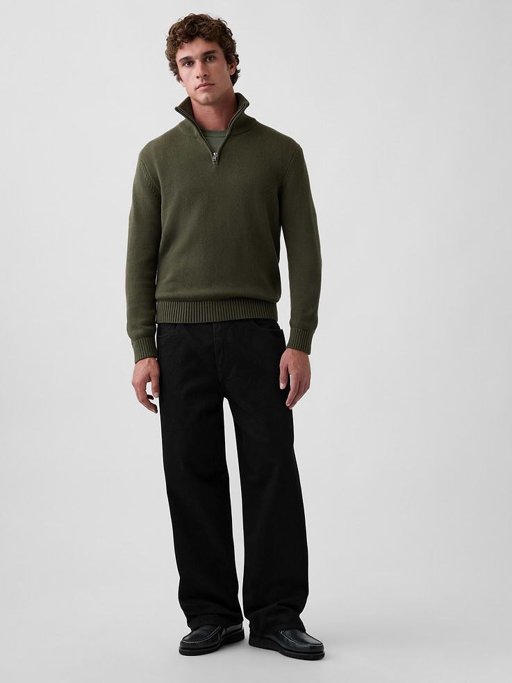 Image 2 of 5, Relaxed Quarter-Zip Sweater