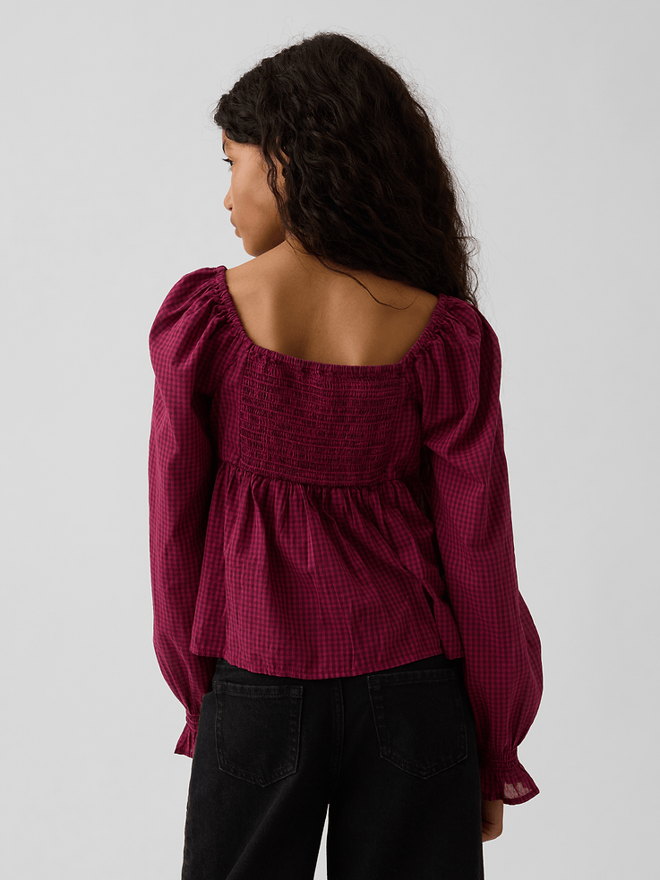Image 3 de 5, Haut à taille empire à manches bouffantes pour Enfant