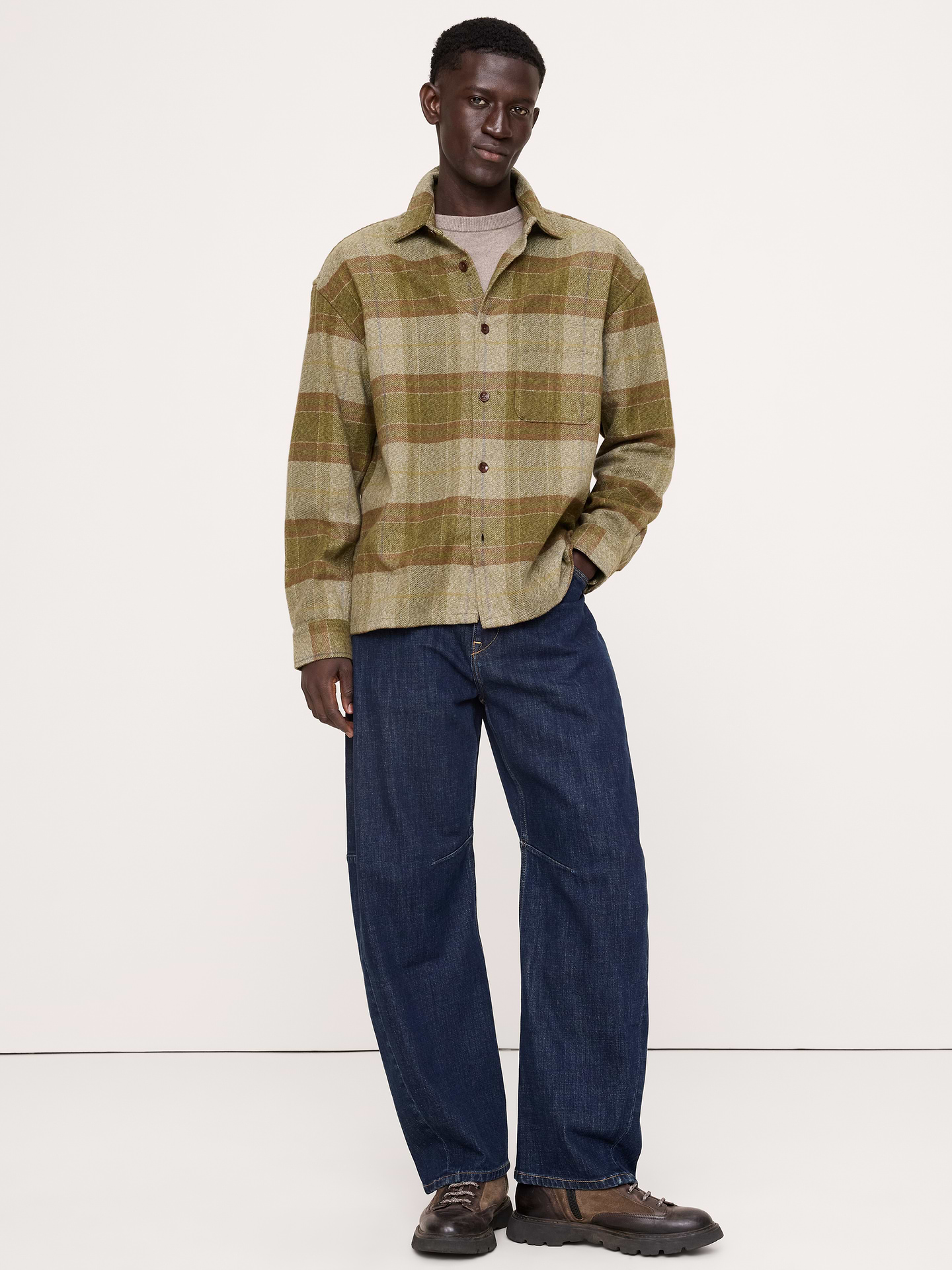 Image number 1 showing, Relaxed-Fit Flannel Shirt