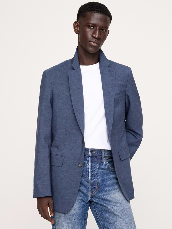 Tailored Slim Signature Stretch Italian Rustico Suit Jacket