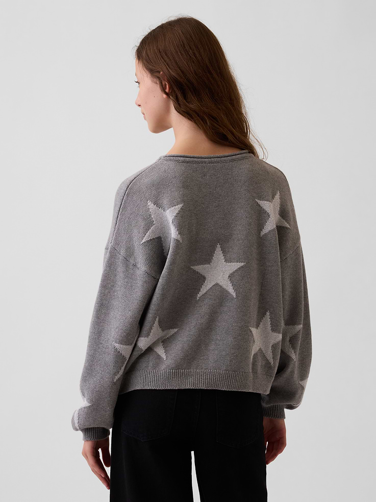 Image 3 of 5, Kids 100% Cotton Oversized Rollneck Sweater