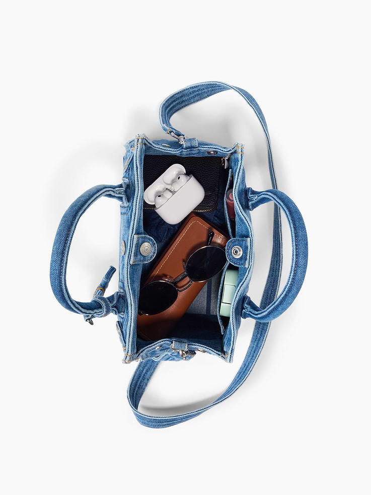 Image number 8 showing, Small Denim Five Pocket Tote