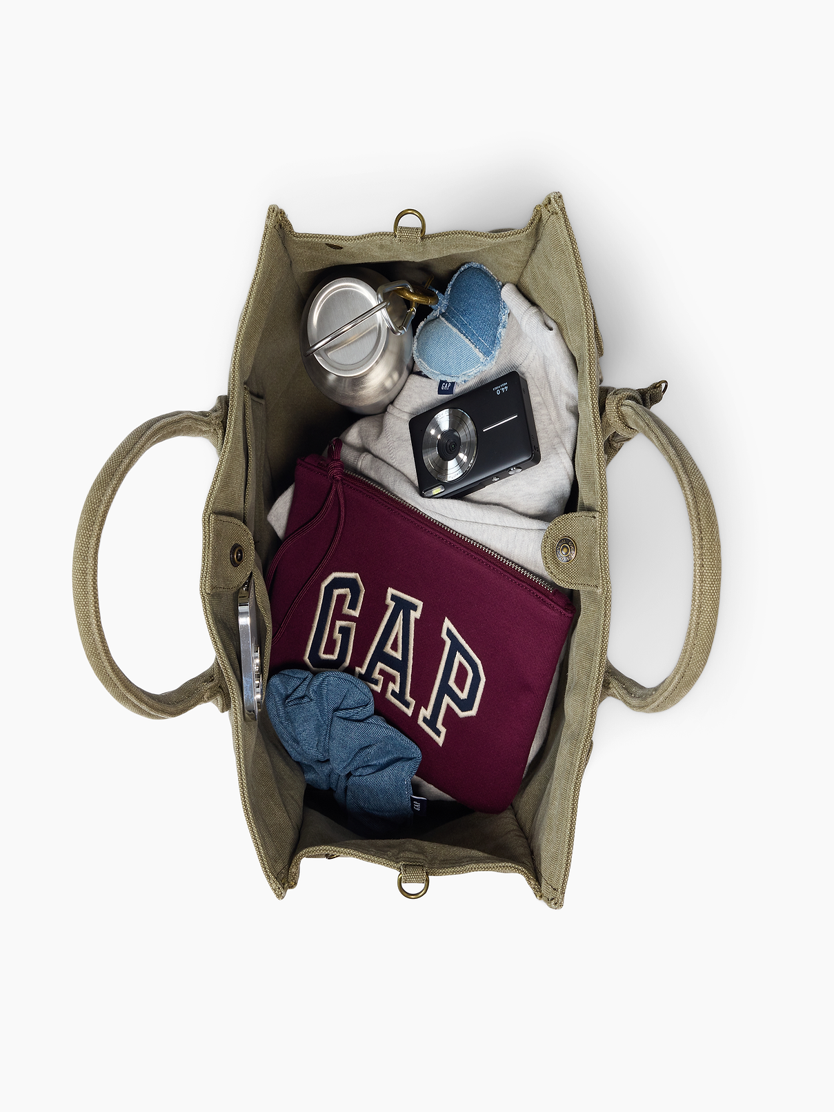 Image number 8 showing, Large Canvas Five Pocket Tote