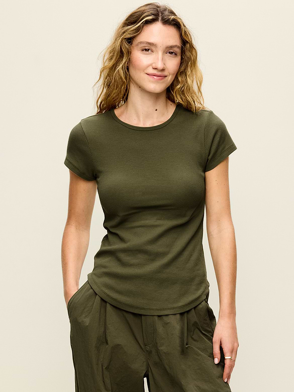 CloudLite Crew-Neck Ribbed T-Shirt