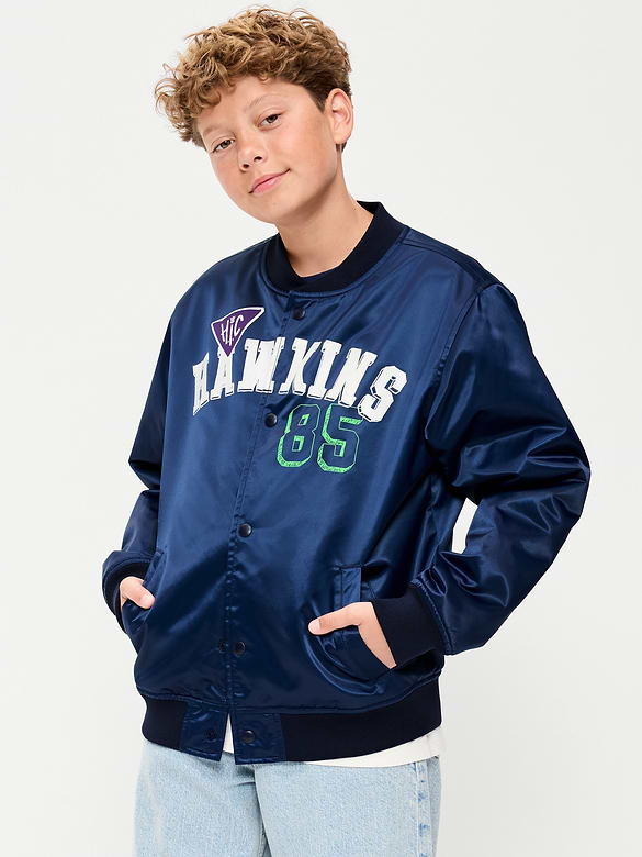 Old Navy x Netflix Stranger Things: Tales From '85 Satin Bomber Jacket for Boys