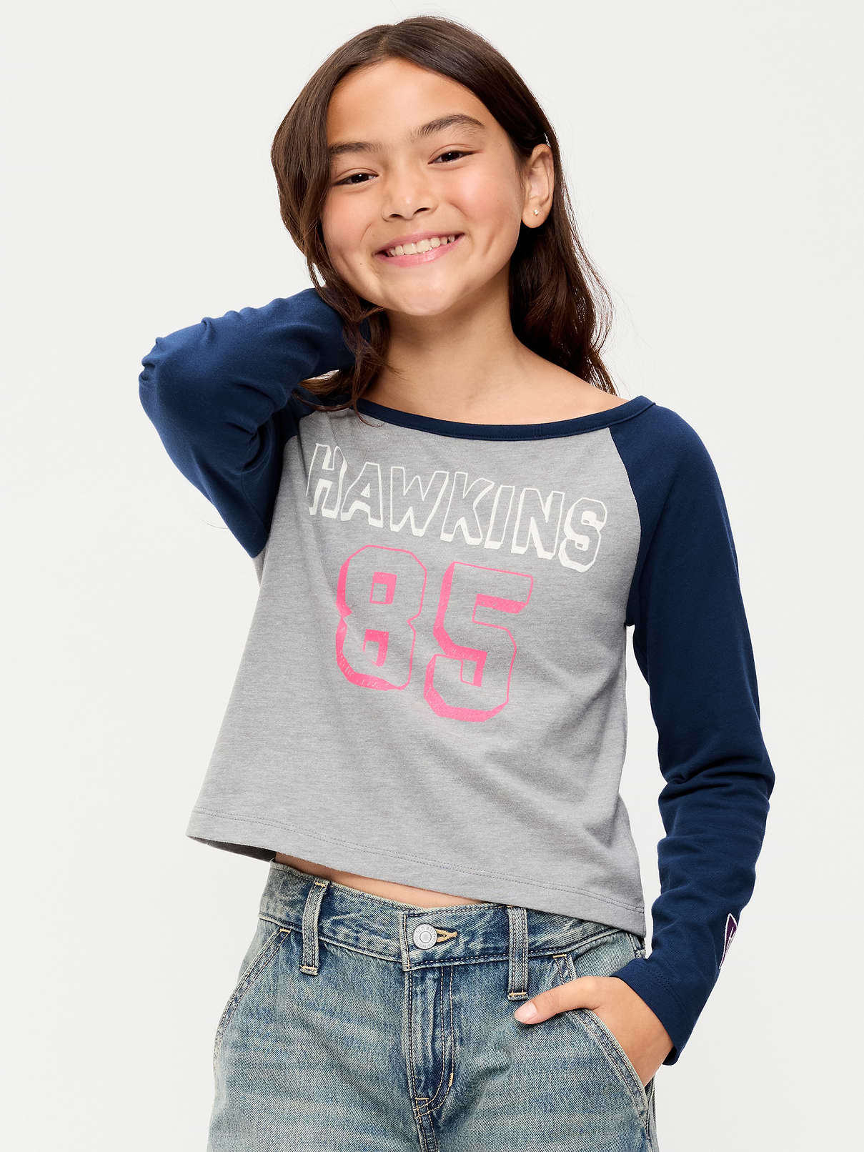 Image 1 of 4, boatneck, long sleeves, licensed graphic, Stranger Things: Tales From 85™/ © Netflix. Used with permission., Product #1185057