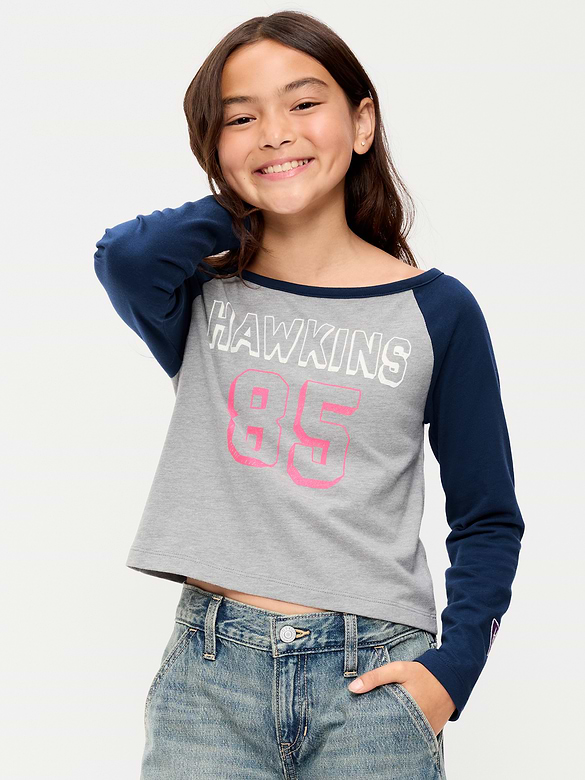 Old Navy x Netflix Stranger Things: Tales From '85 Long-Sleeve T-Shirt for Girls