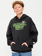 Image 1 of 4, built-in hood, long sleeves, drop shoulders, kangaroo pocket, licensed graphic, Stranger Things: Tales From 85™/ © Netflix. Used with permission., Product #1185062