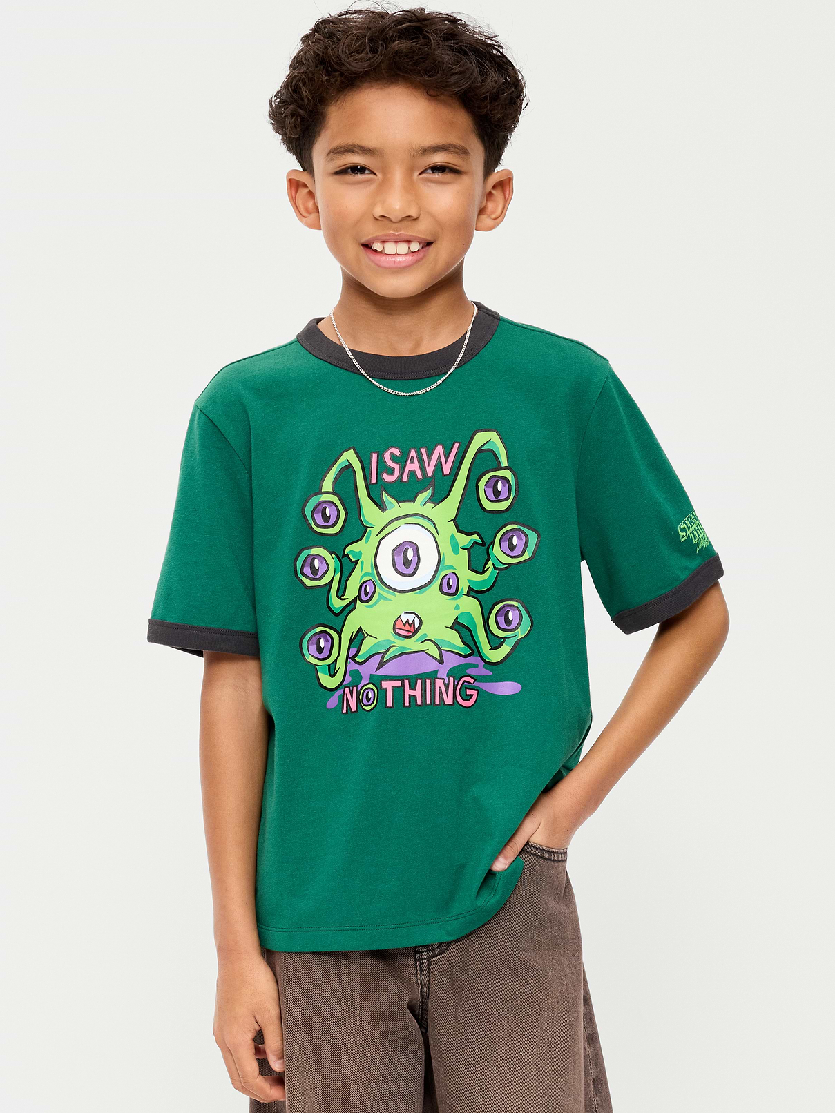 Image 1 of 4, crew neck, short sleeves, licensed graphic, Stranger Things: Tales From 85™/ © Netflix. Used with permission., Product #1185060