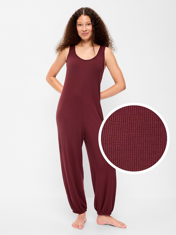 Image 1 of 6, scoop neck, wide straps, elasticized leg cuffs, Product #910774