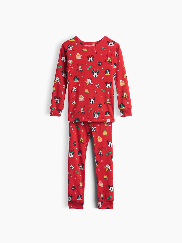 Image 3 of 3, Kids & Baby × Disney Organic Brushed Cotton Holiday PJ Set