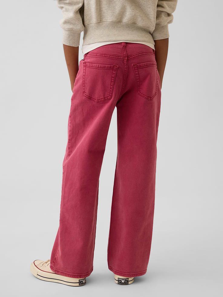 Image 4 de 6, Jean sportif jambe large à taille basse pour Enfant