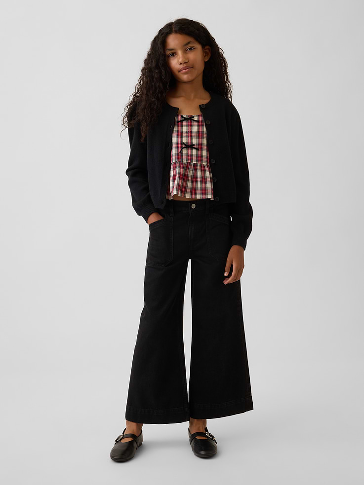 Image 4 of 5, Kids Bow-Front Peplum Top