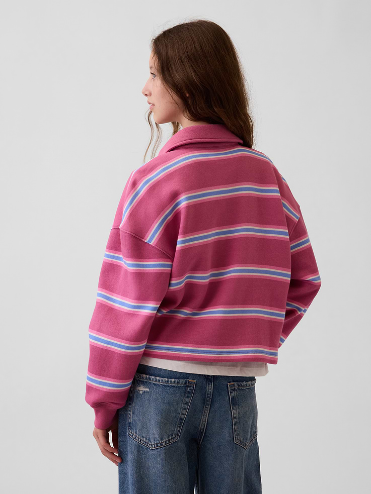 Image 3 of 6, Kids Oversized Boxy Polo Sweatshirt