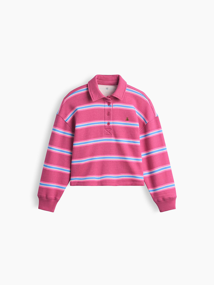 Image 6 of 6, Kids Oversized Boxy Polo Sweatshirt