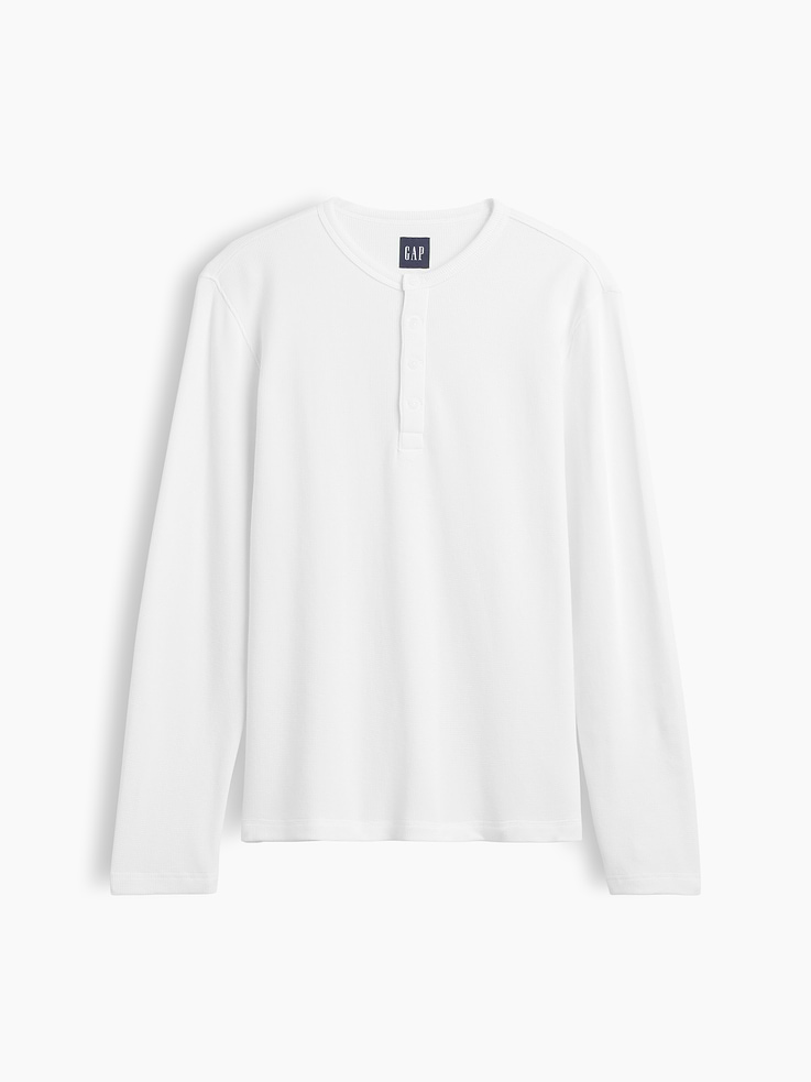 Image 5 of 5, Waffle Henley T-Shirt
