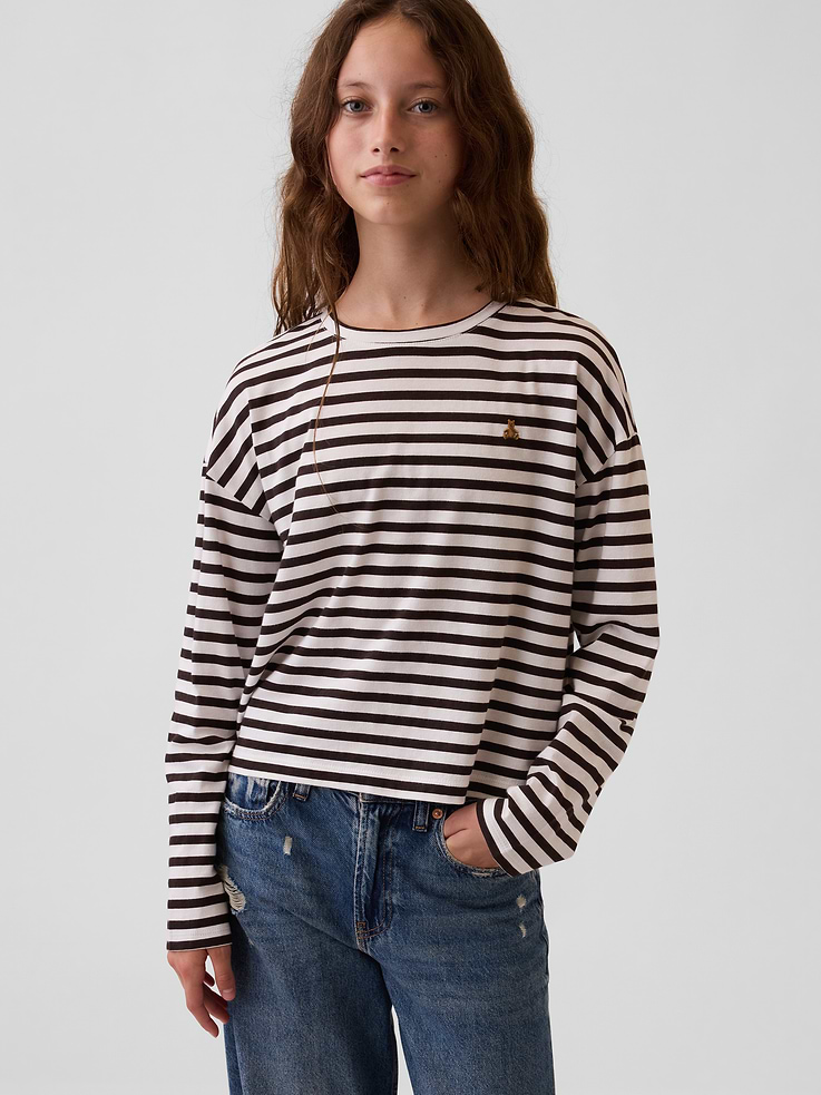 Image 1 of 4, Soft cotton jersey T-shirt. In an oversized fit., Crewneck., Long sleeves with drop shoulders., Embroidered Brannan Bear at chest., Product #1185496