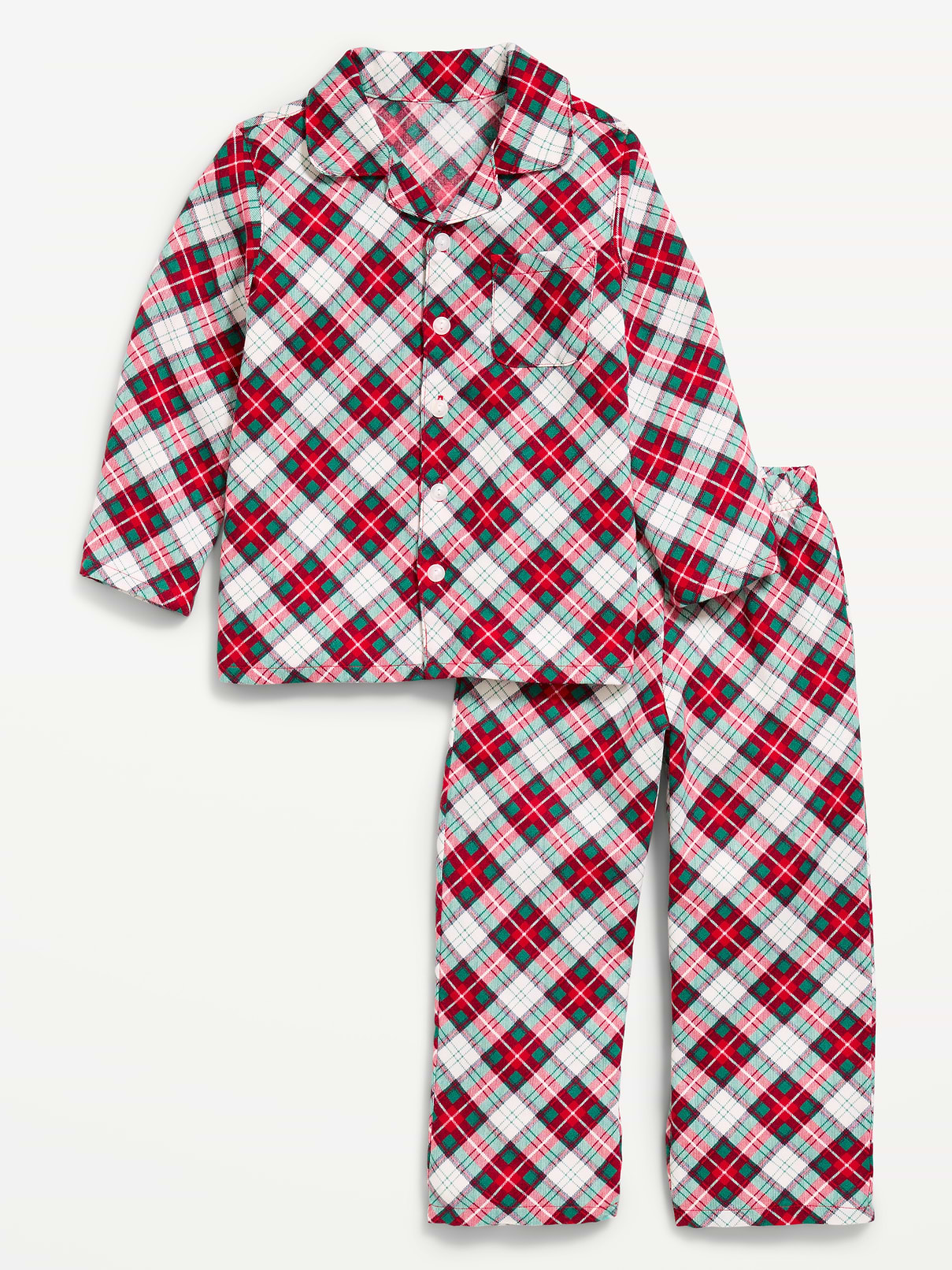 Image number 1 showing, Unisex Flannel Pajama Set for Toddler
