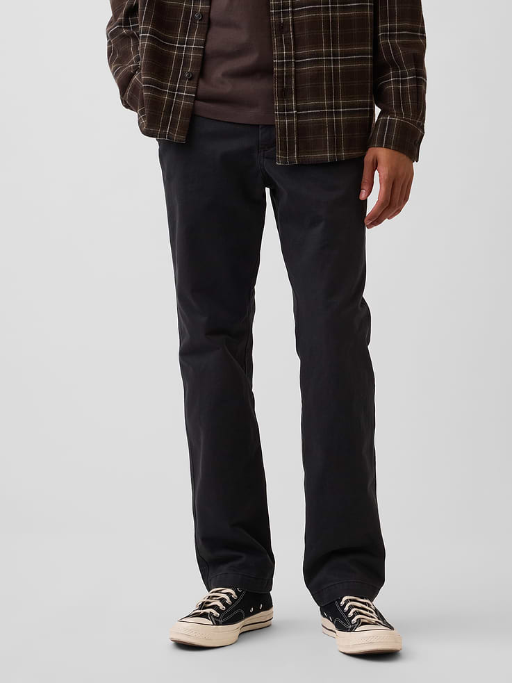 Image 2 of 6, Heavyweight Twill Relaxed Straight Khakis