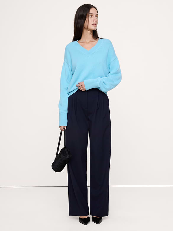 Oversized Italian Cotton-Cashmere Sweater